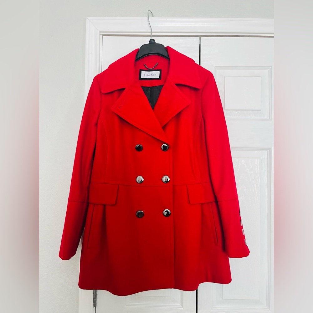 Women’s Red Calvin Klein Winter Coat